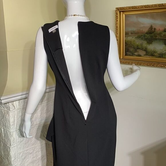 Calvin Klein LBD Sleeveless Ruffled Sheath Dress - Picture 8 of 14